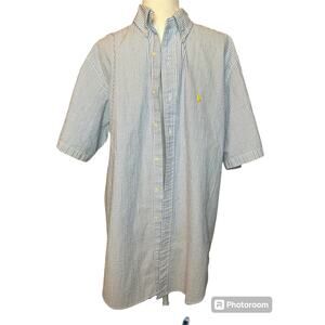 Ralph Lauren Classic Fit short sleeve button up seersucker stripe